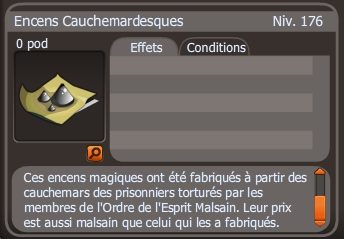 encens cauchemardesque