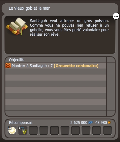 quête Le vieux gob et la mer dofus