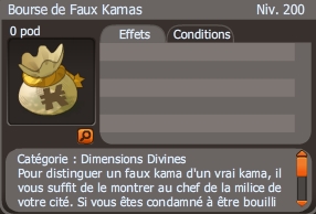 burse de faux kamas