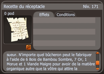 recette du réceptacle