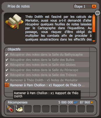 Prise de notes dofus