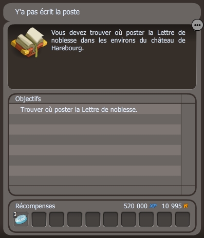 quete Y'a pas écrit la poste dofus