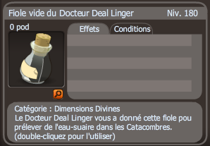 fiole vide du docteur deal linger