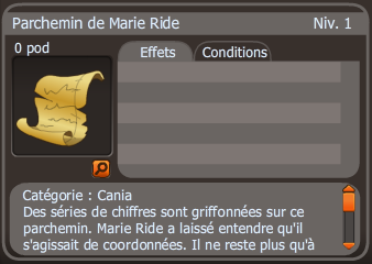 parchemin de marie ride