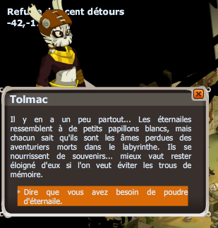 quete Regrets d'éternailes dofus