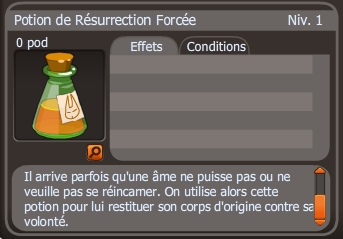 potion de résurrection forcée