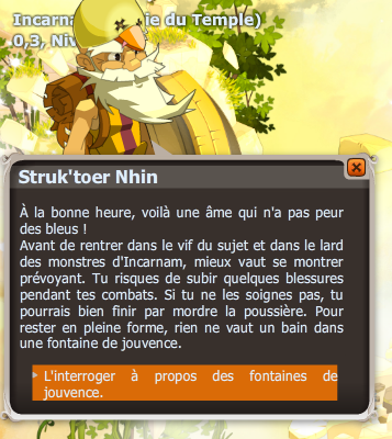 quete En cas de coup dur dofus