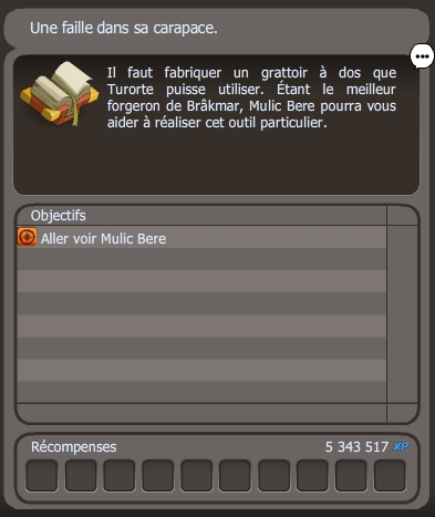 quête Une faille dans sa carapace dofus