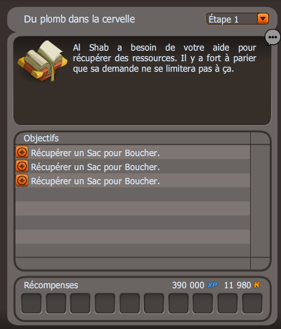 quete Du plomb dans la cervelle dofus