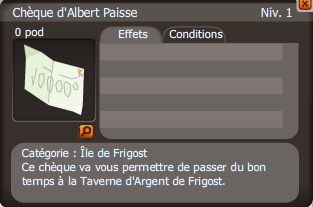 chèque d'albert paisse