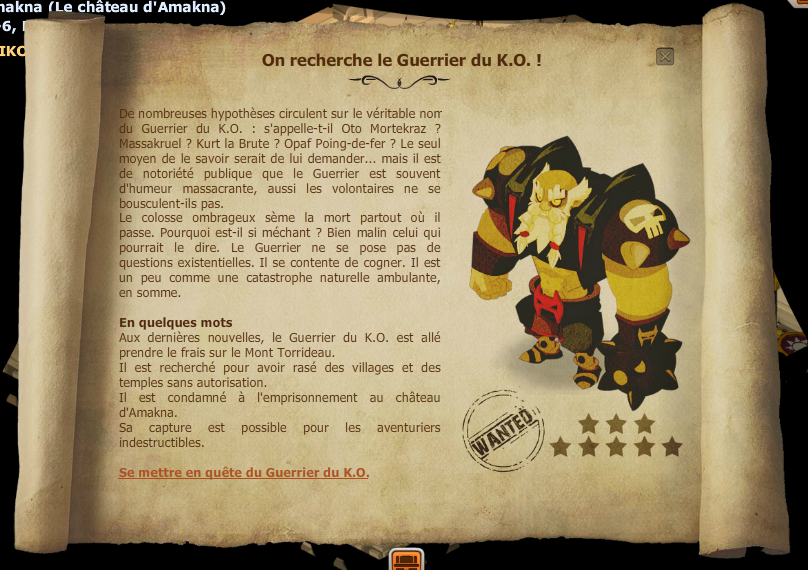 On recherche le Guerrier du K.O dofus