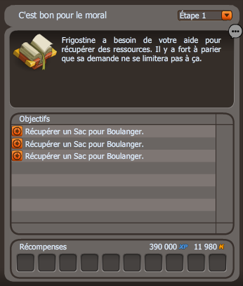 quête C'est bon pour le moral dofus