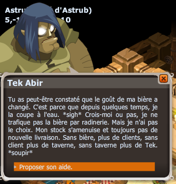 quete Bière en danger dofus