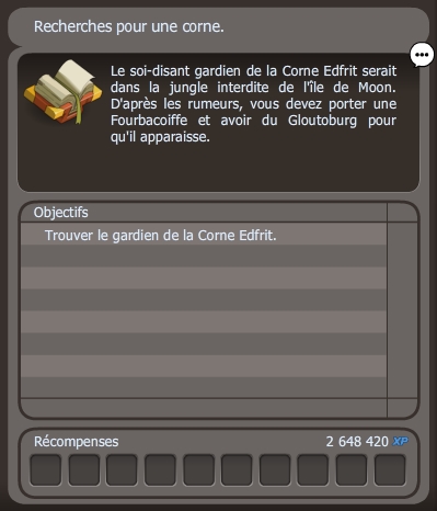 quête Enquête à Moon dofus