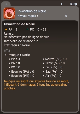 invocation de norie