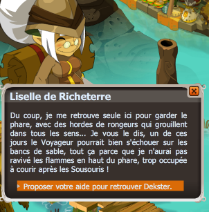 L'amère Liselle a perdu son Chacha dofus