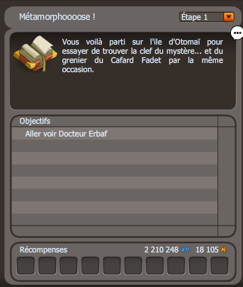 quête Métamorphoooose dofus