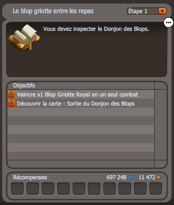 quête Le blop griotte entre les repas dofus