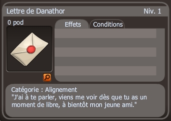 Lettre de Danathor dofus