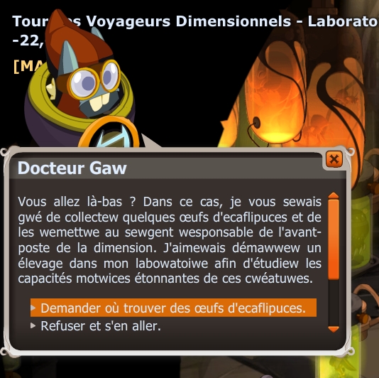 quete Ca saute aux oeufs dofus