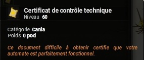 certificat de contrôle technique