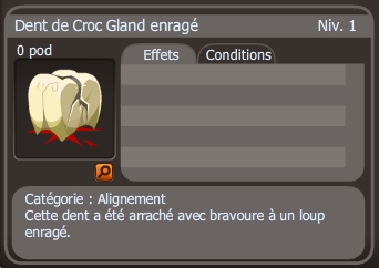 dent de croc gland enragé