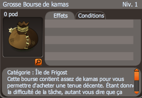 grosse bourse de kamas dofus Groméo et Ginette