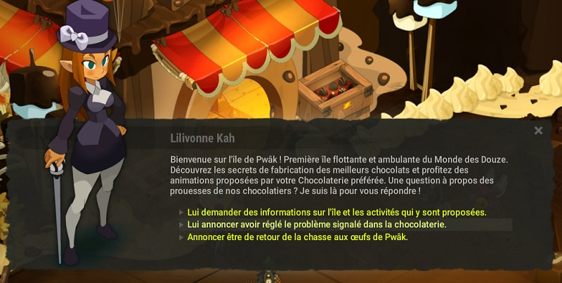 quête Les aléas de la Chocolaterie dofus