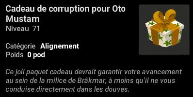 cadeau de corruption pour oto mustam