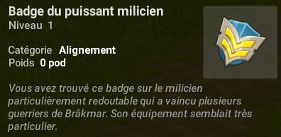 badge du puissant milicien