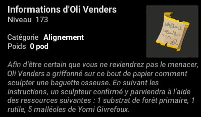 Informations d'oli venders