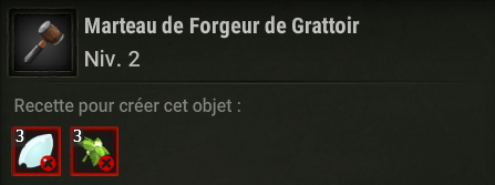 marteau de forgeur de grattoir