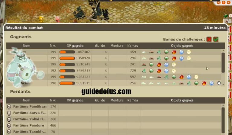 Guide xp de niveau 160 à 200 – Guide Dofus Rétro (1.29) monocompte